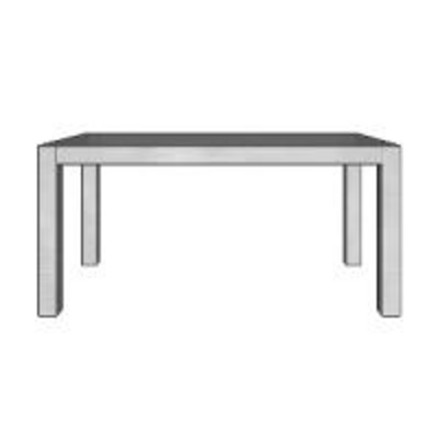 ../frankl24shop/Alu-Holz-Tisch 1,60x0,50x0,75 m, weiße Holzplatte